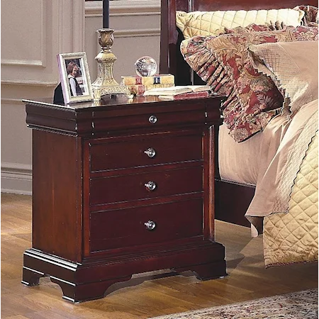 Traditional Nightstand with Four Drawers